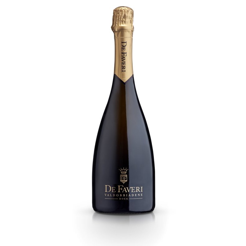 De Faveri Prosecco, Superiore D.O.C.G., Valdobbiadene, Bottiglia Nera, Dry